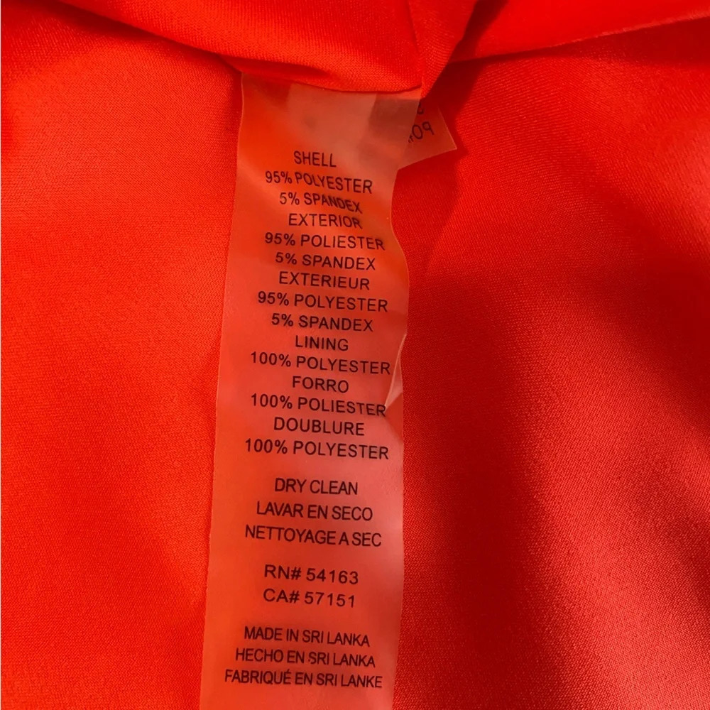 Vince camuto off the shoulder straight dress size 8 coral orange color - Picture 6 of 8